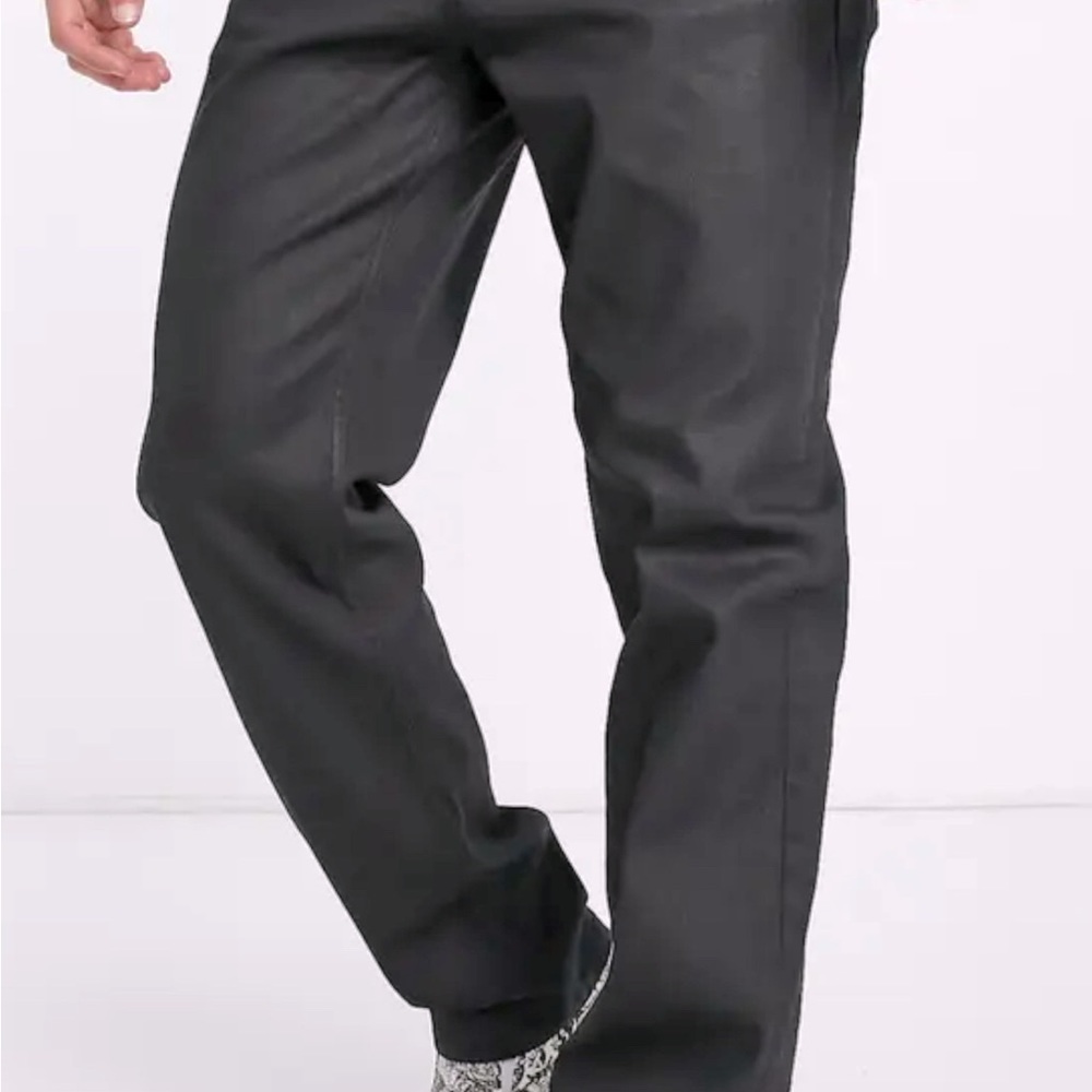 New w/out tags Armani Exchange Black Coated Denim Size 34 length 30 Cotton 100%